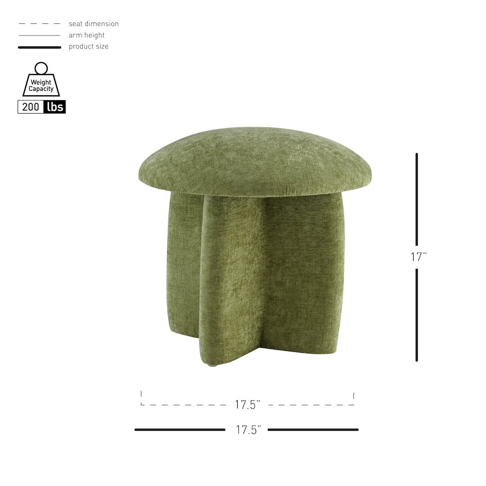 Cielo Chenille Ottoman. Picture 8