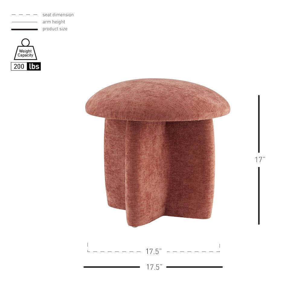 Cielo Chenille Ottoman. Picture 8
