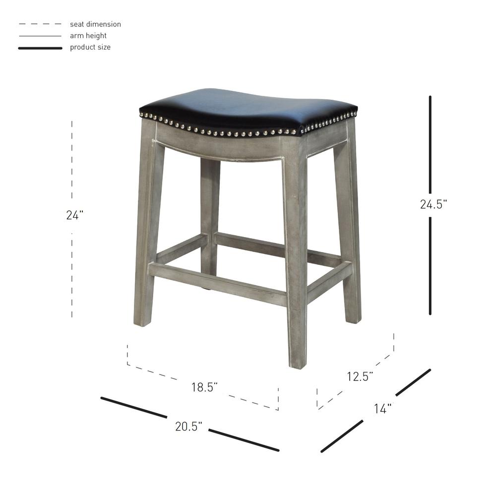 Elmo Bonded Leather Counter Stool. Picture 4