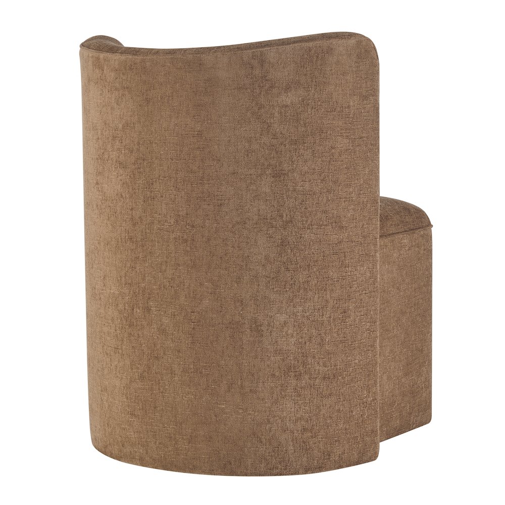 Morraine Dining Side Chair w/ Casters - Millburry Brown Chenille. Picture 6