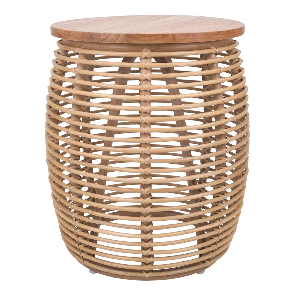 Iris Round Rattan End Table. Picture 1