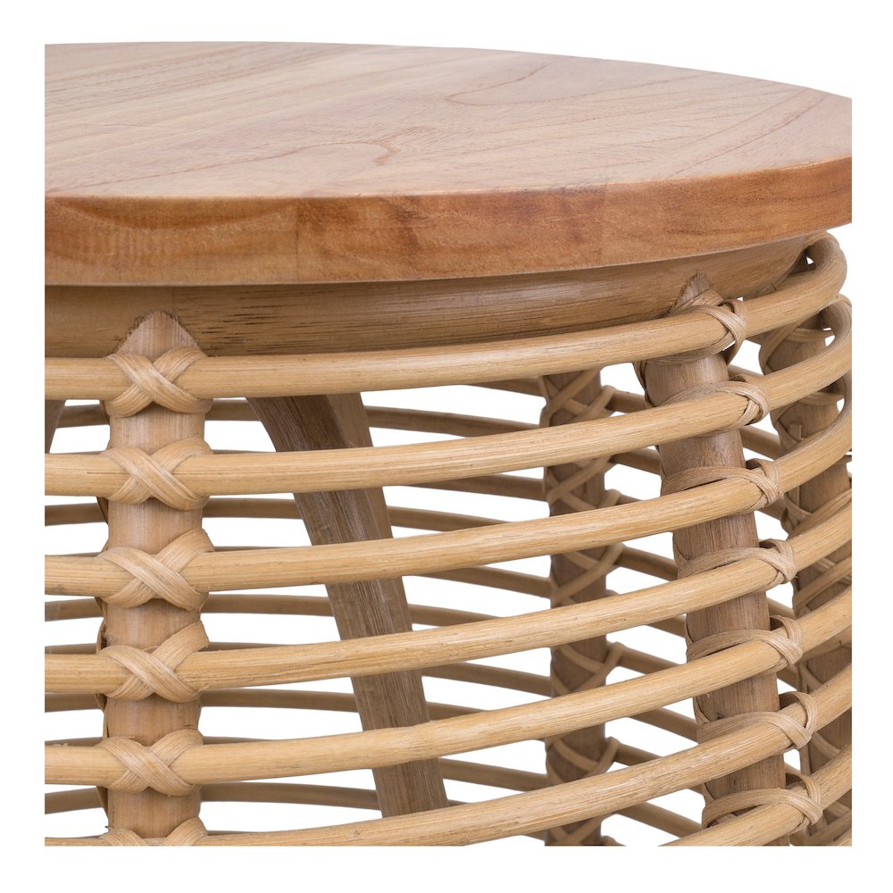 Iris Round Rattan End Table. Picture 3