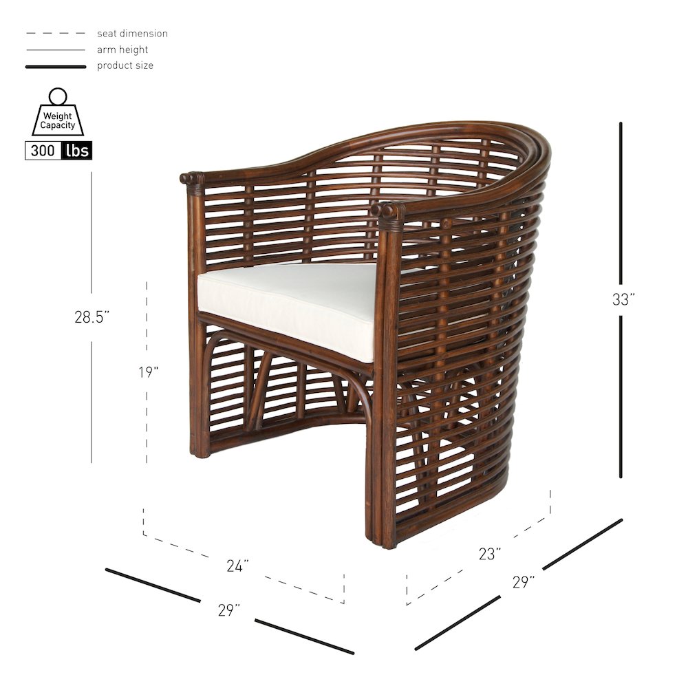 Knox Rattan Tub Chair. Picture 6