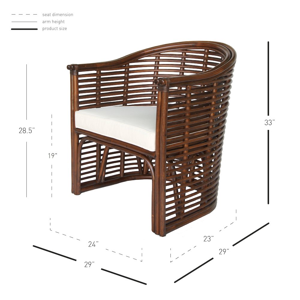 Knox Rattan Tub Chair. Picture 7