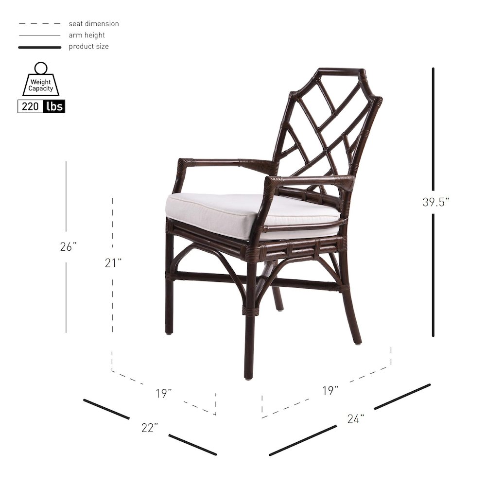Kara Rattan Arm Chair. Picture 7