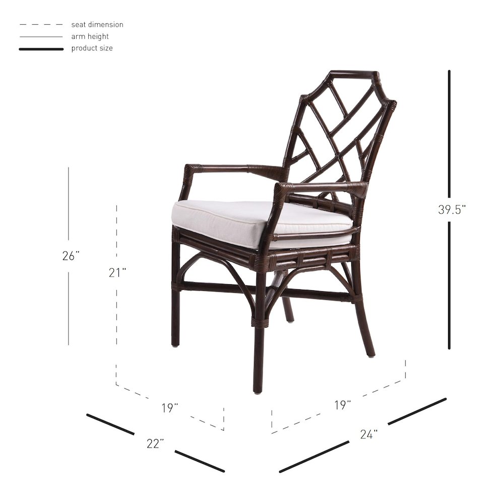 Kara Rattan Arm Chair. Picture 8