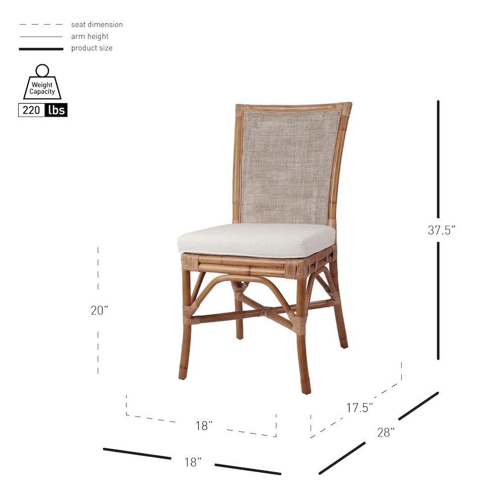 Tatum Rattan Side Chair, (Set of 2). Picture 6