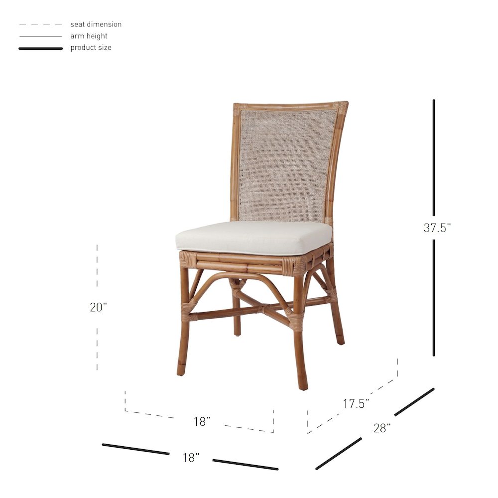 Tatum Rattan Side Chair, (Set of 2). Picture 7