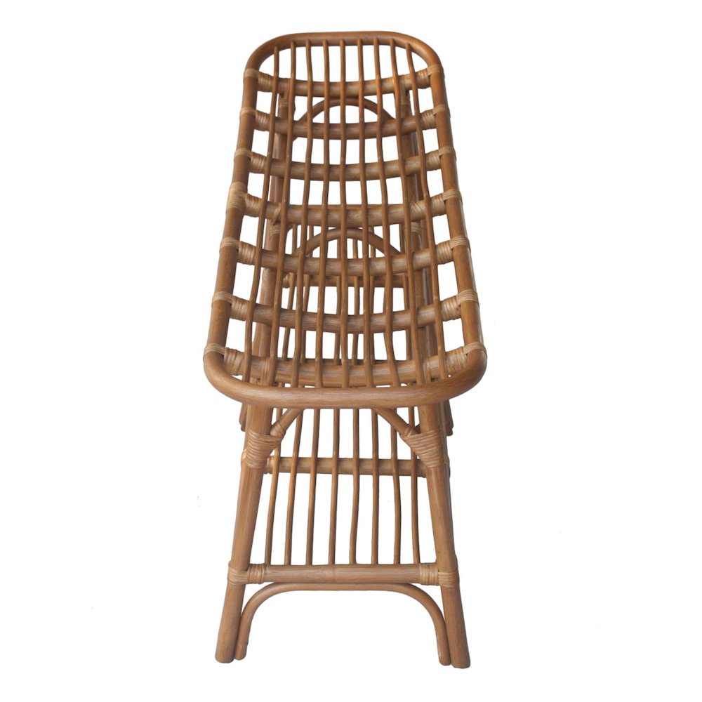 Damara Rattan Bench w/ Shelf. Picture 2