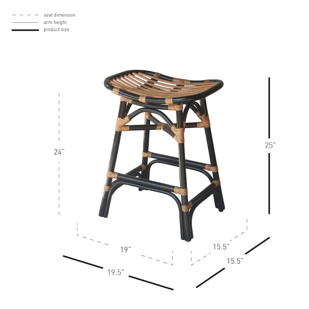 Damara Rattan Counter Stool. Picture 8