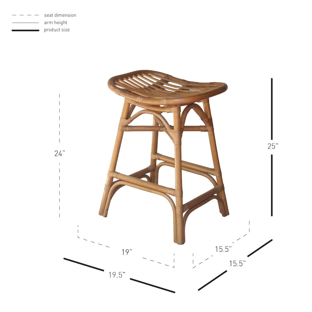 Damara Rattan Counter Stool. Picture 8