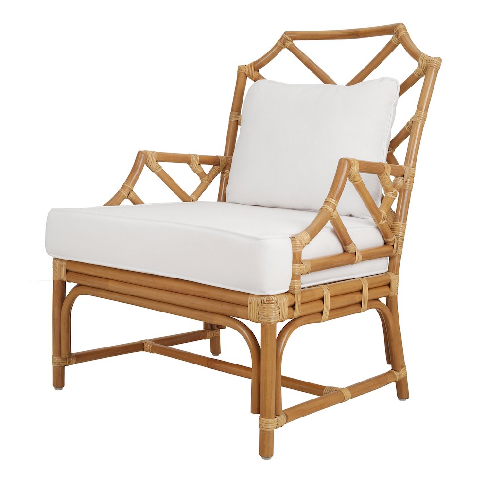 Kara Rattan Accent Arm Chair. Picture 1