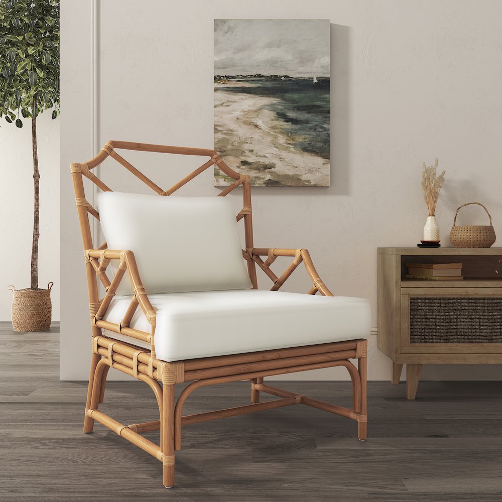 Kara Rattan Accent Arm Chair. Picture 9