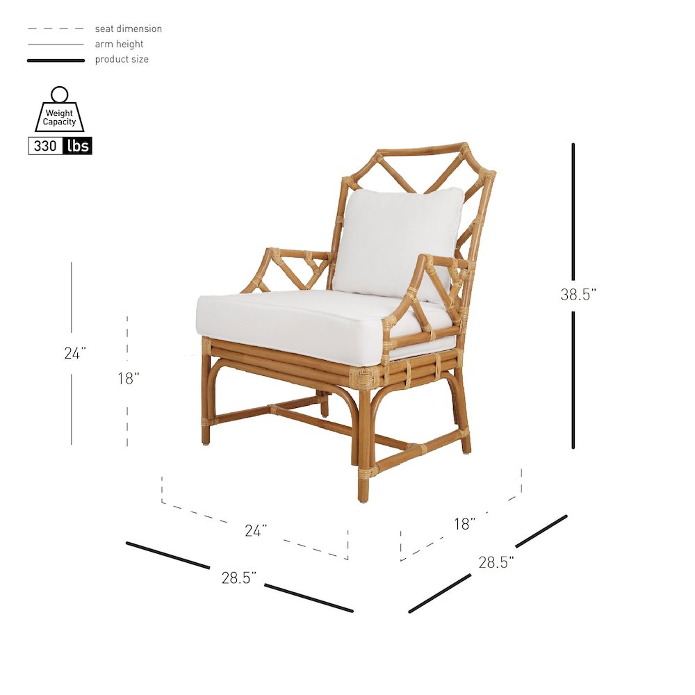 Kara Rattan Accent Arm Chair. Picture 10