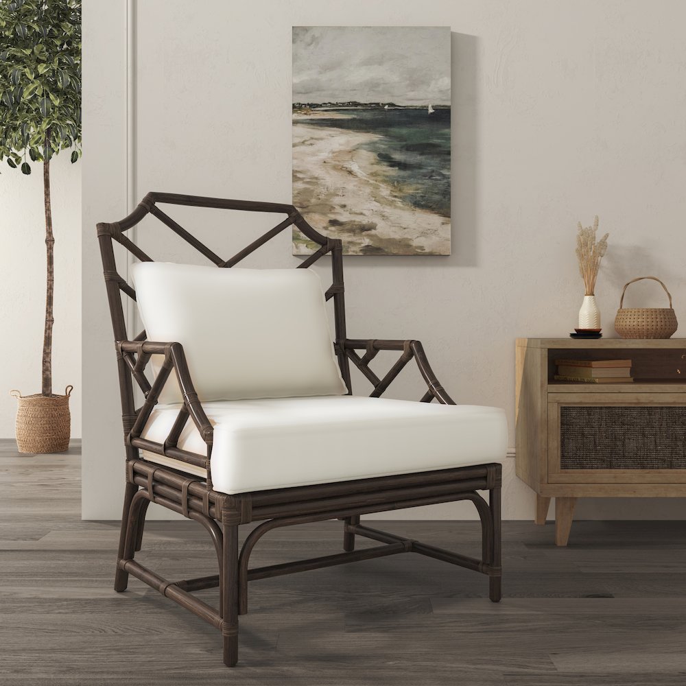 Kara Rattan Accent Arm Chair. Picture 9
