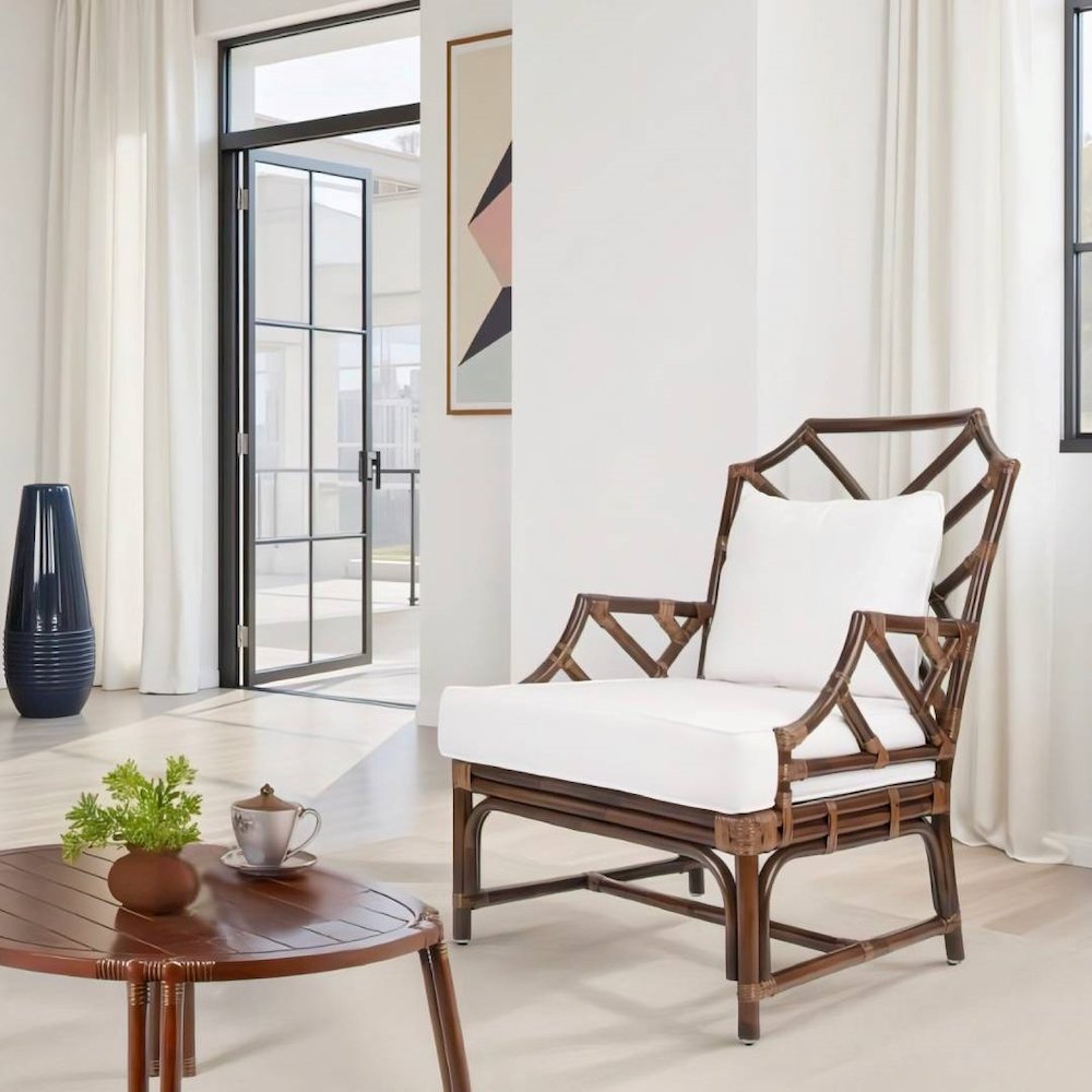 Kara Rattan Accent Arm Chair. Picture 10