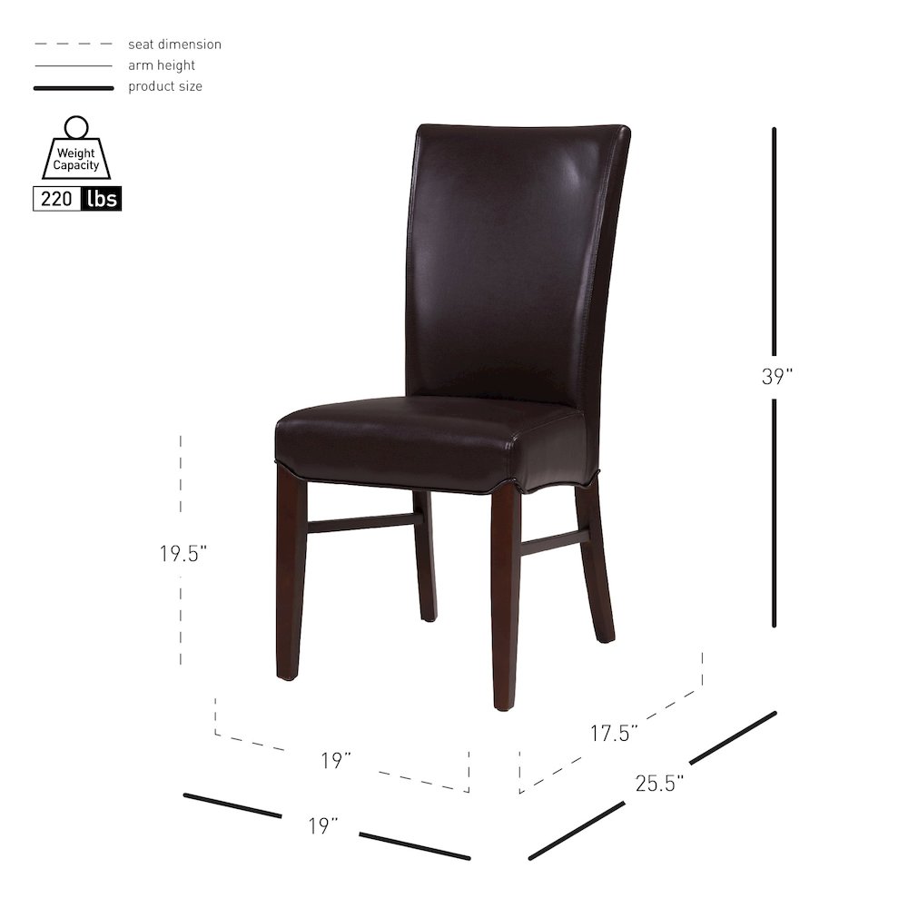 Milton Bonded Leather Dining Side Chair, (Set of 2). Picture 7
