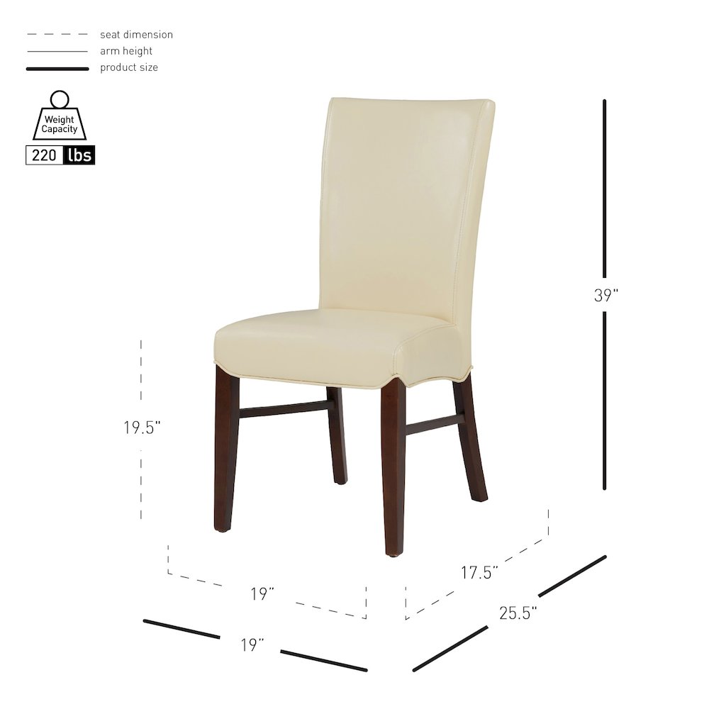 Milton Bonded Leather Dining Side Chair, (Set of 2). Picture 7