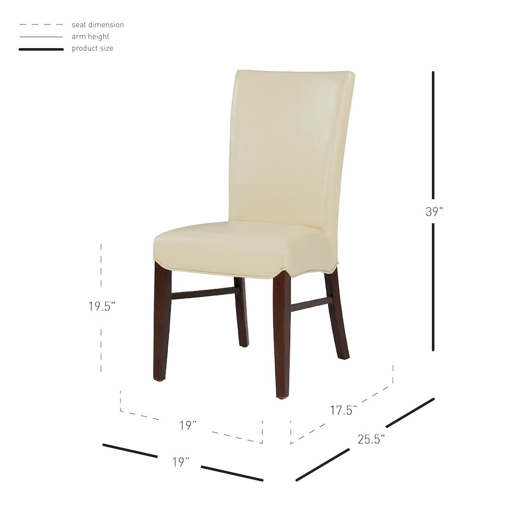 Milton Bonded Leather Dining Side Chair, (Set of 2). Picture 8