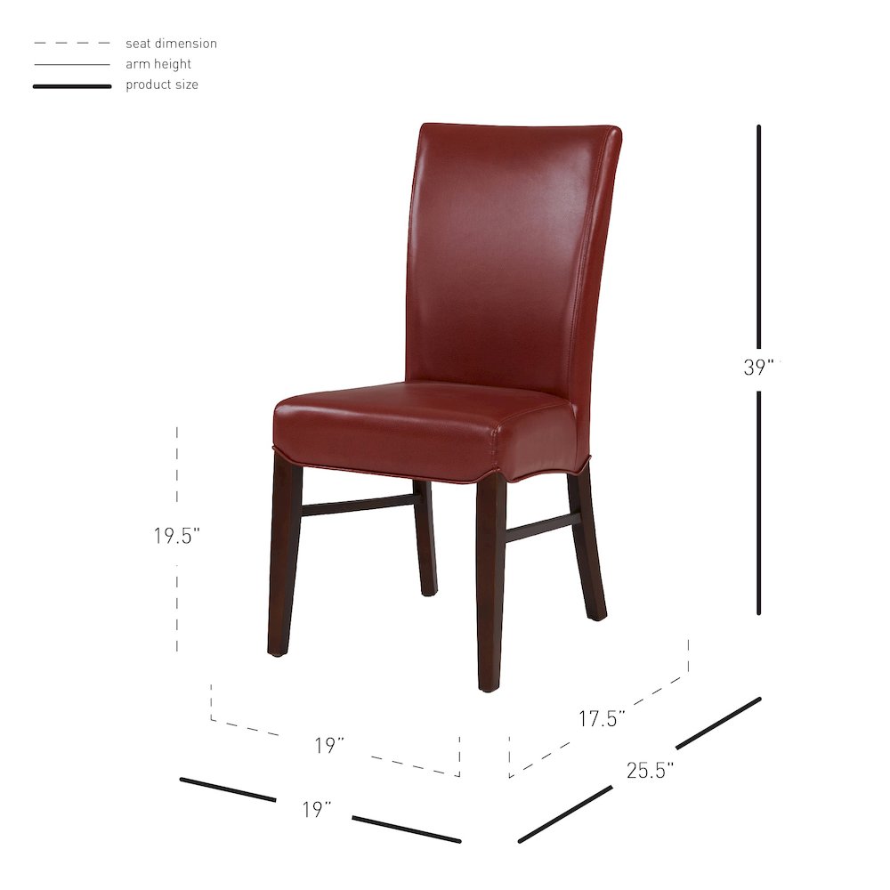 Milton Bonded Leather Dining Side Chair, (Set of 2). Picture 8
