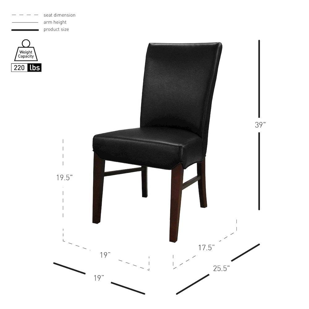 Milton Bonded Leather Dining Side Chair, (Set of 2). Picture 6