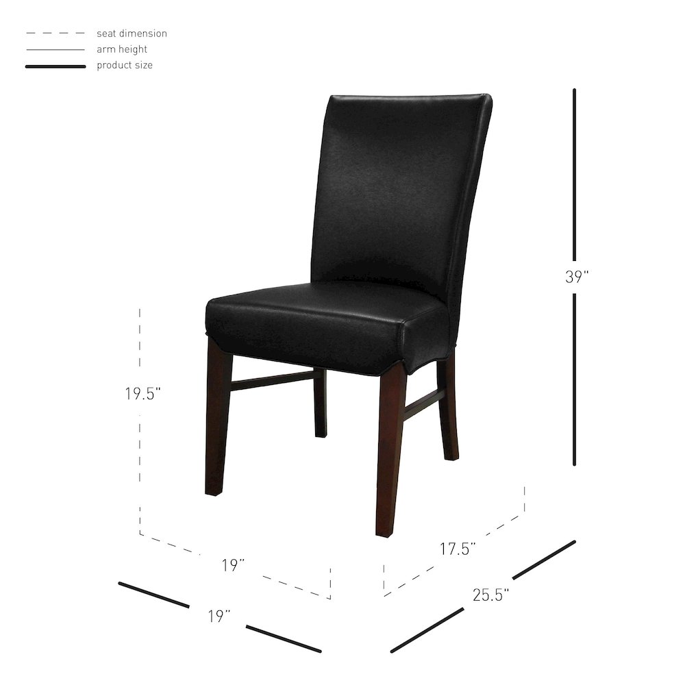 Milton Bonded Leather Dining Side Chair, (Set of 2). Picture 7