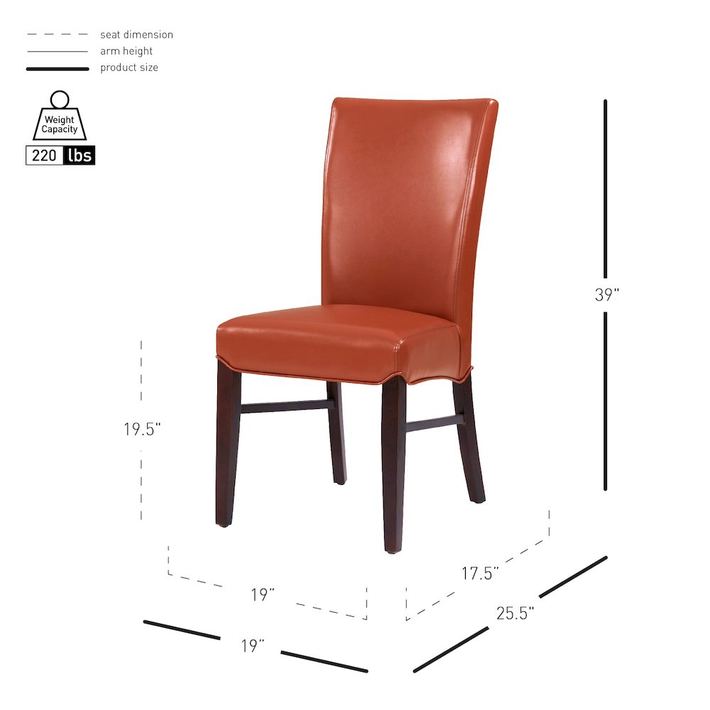 Milton Bonded Leather Dining Side Chair, (Set of 2). Picture 7