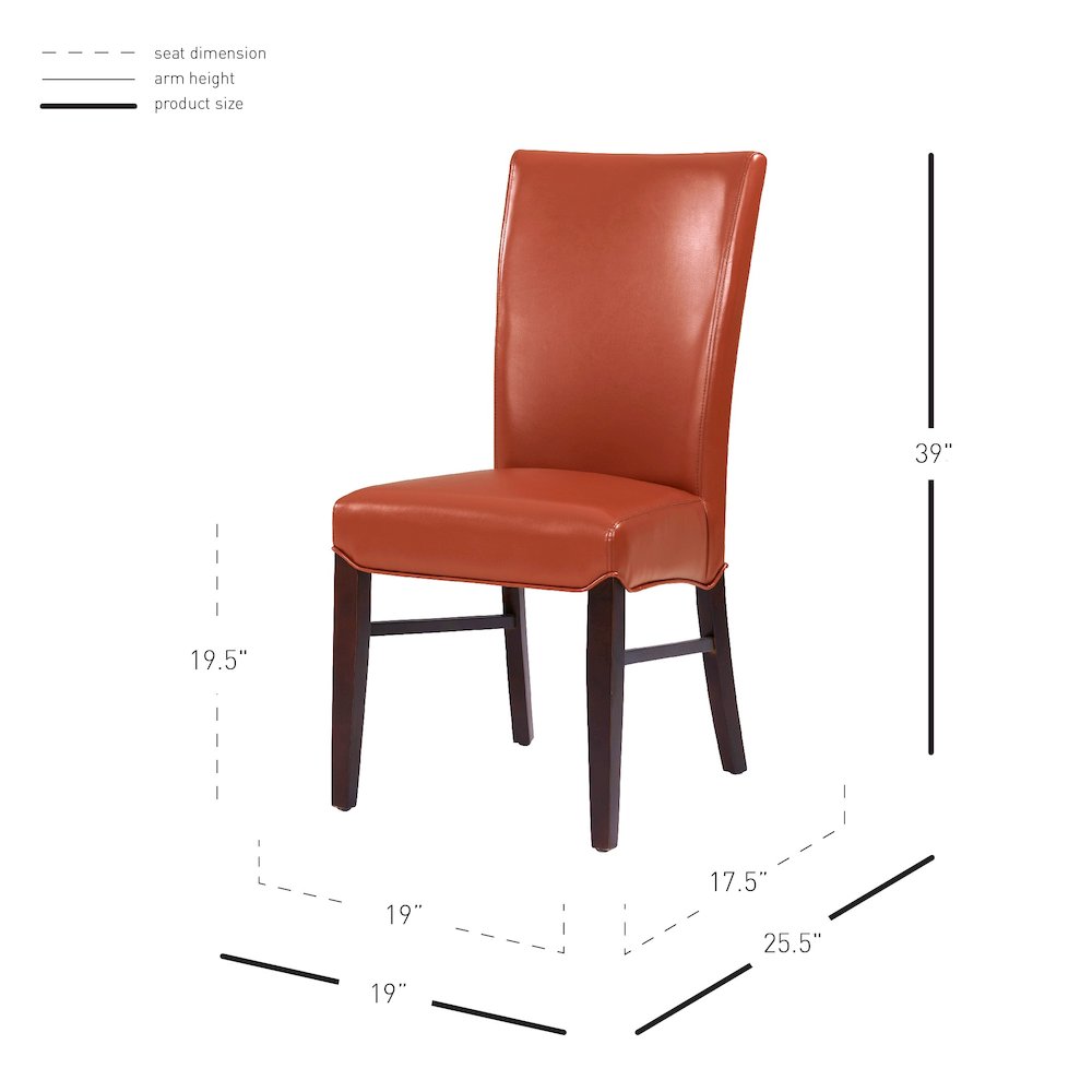 Milton Bonded Leather Dining Side Chair, (Set of 2). Picture 8