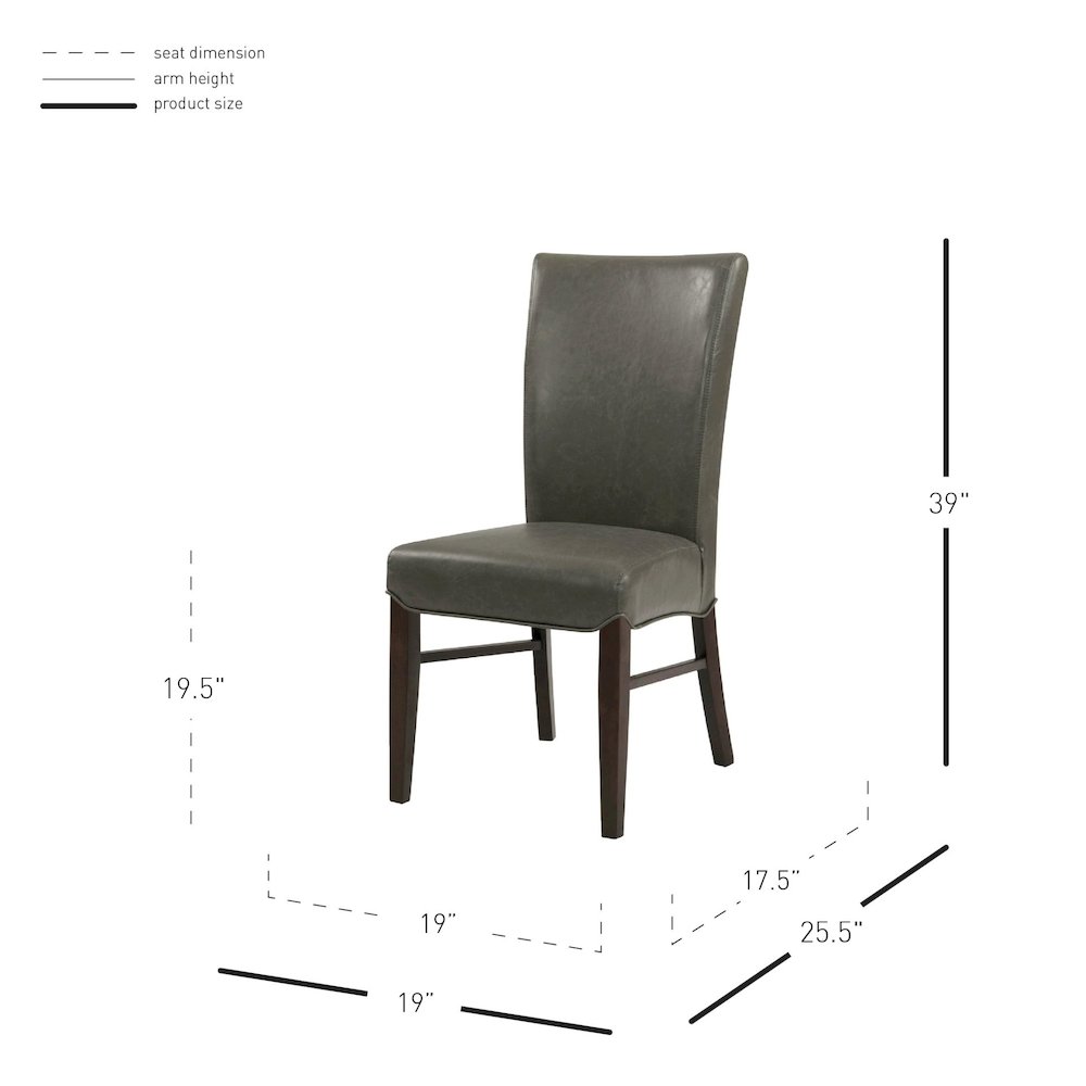 Milton Bonded Leather Chair, (Set of 2). Picture 8