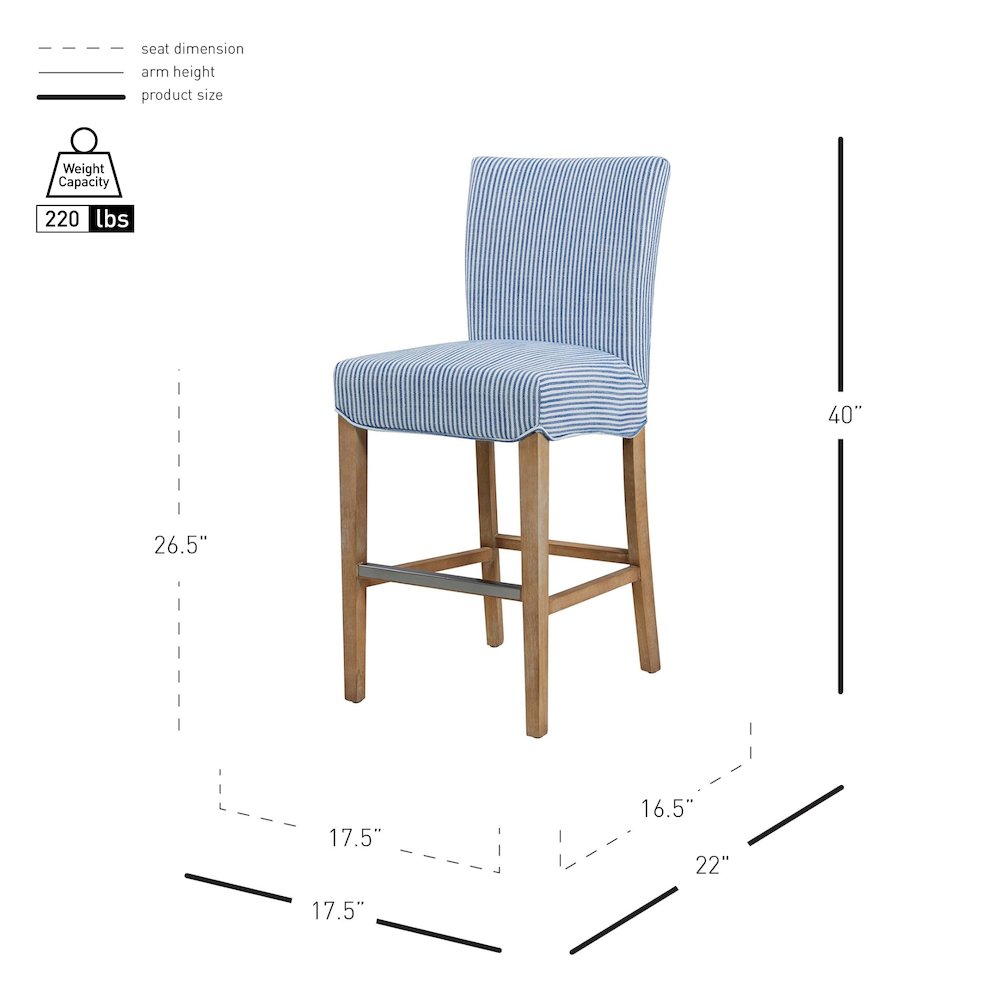 Milton Fabric Counter Stool. Picture 8