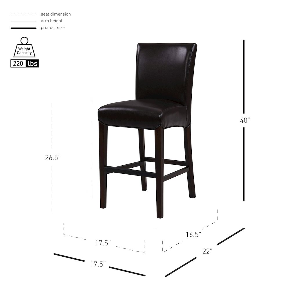 Milton Bonded Leather Counter Stool. Picture 6