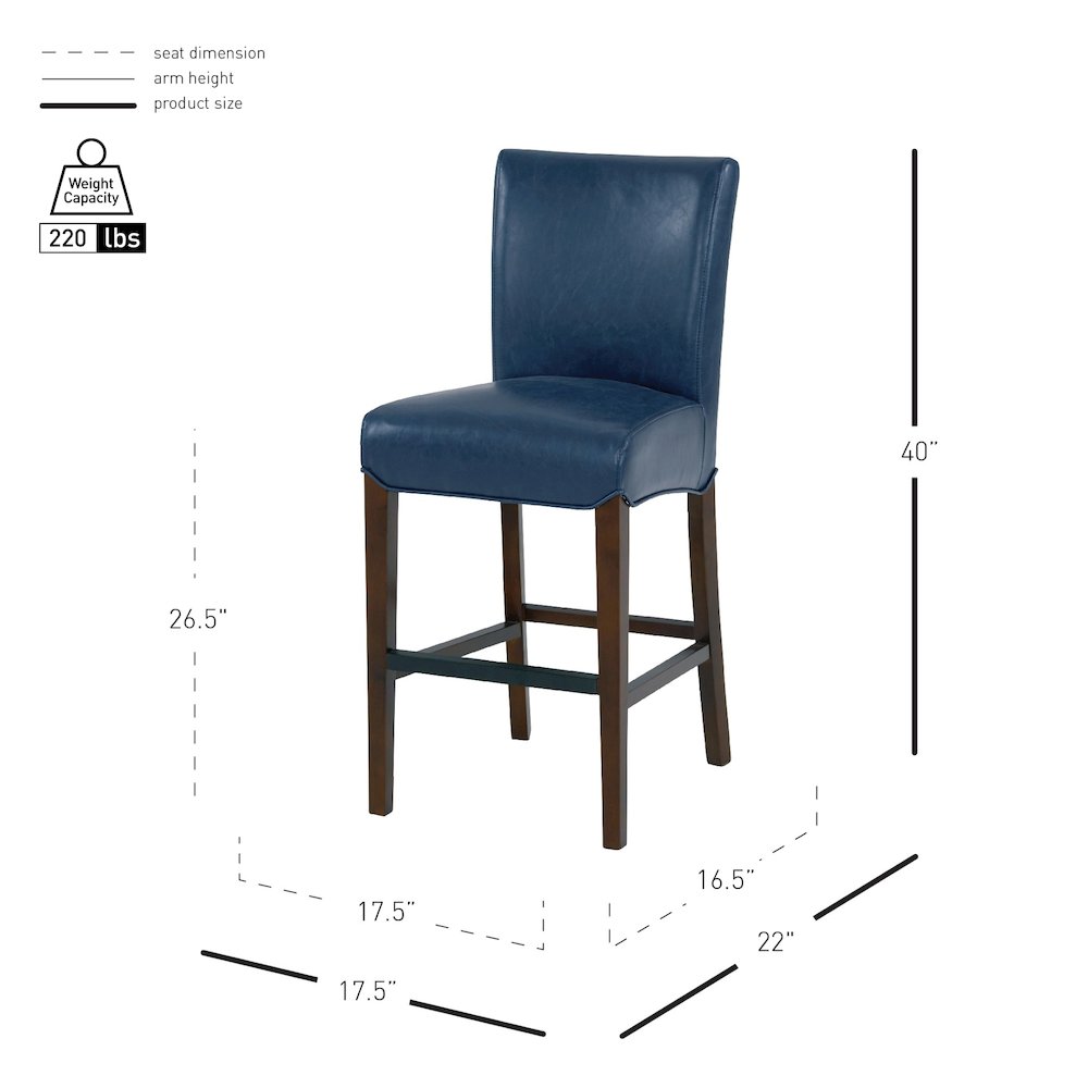 Milton Bonded Leather Counter Stool. Picture 7