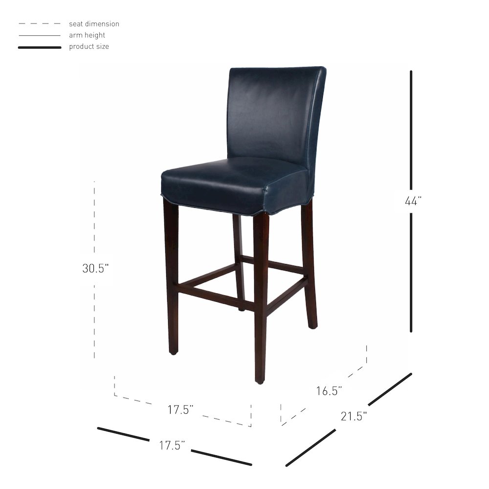 Milton Bonded Leather Bar Stool. Picture 8