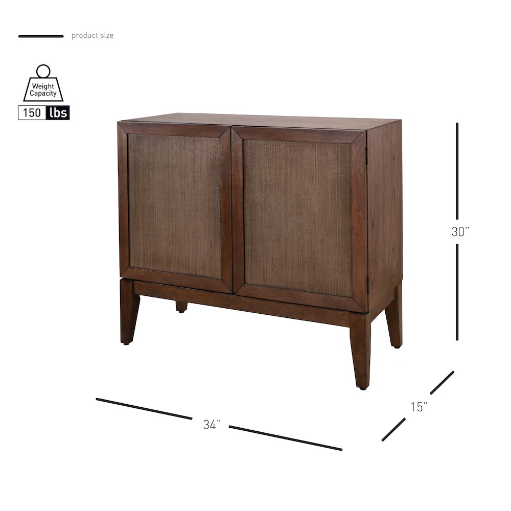 Deria 2-Door Cabinet - Walnut. Picture 13
