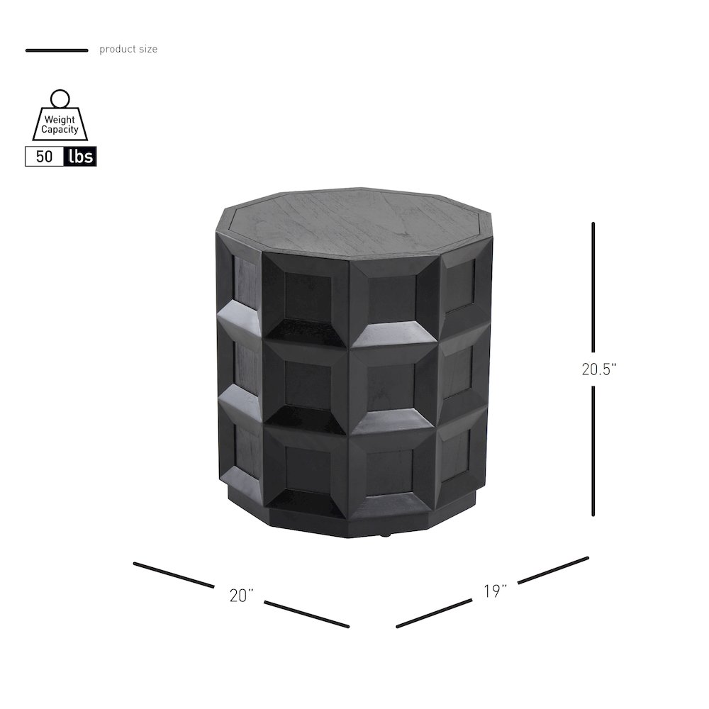 Finnan Accent Table - Black. Picture 7