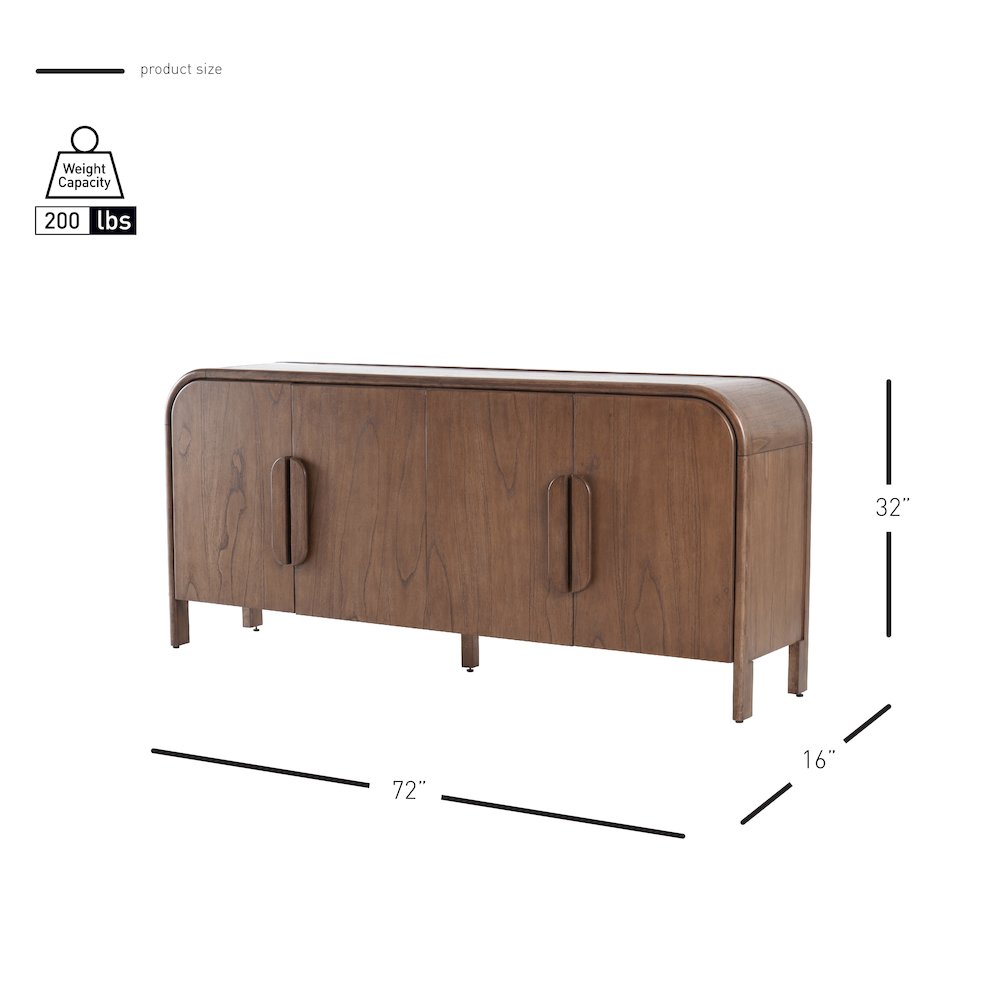 Serenia 4-Door Buffet - Walnut. Picture 11