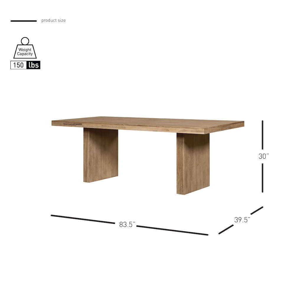 Zerano Dining Table - 84" - Brushed Smoke. Picture 10