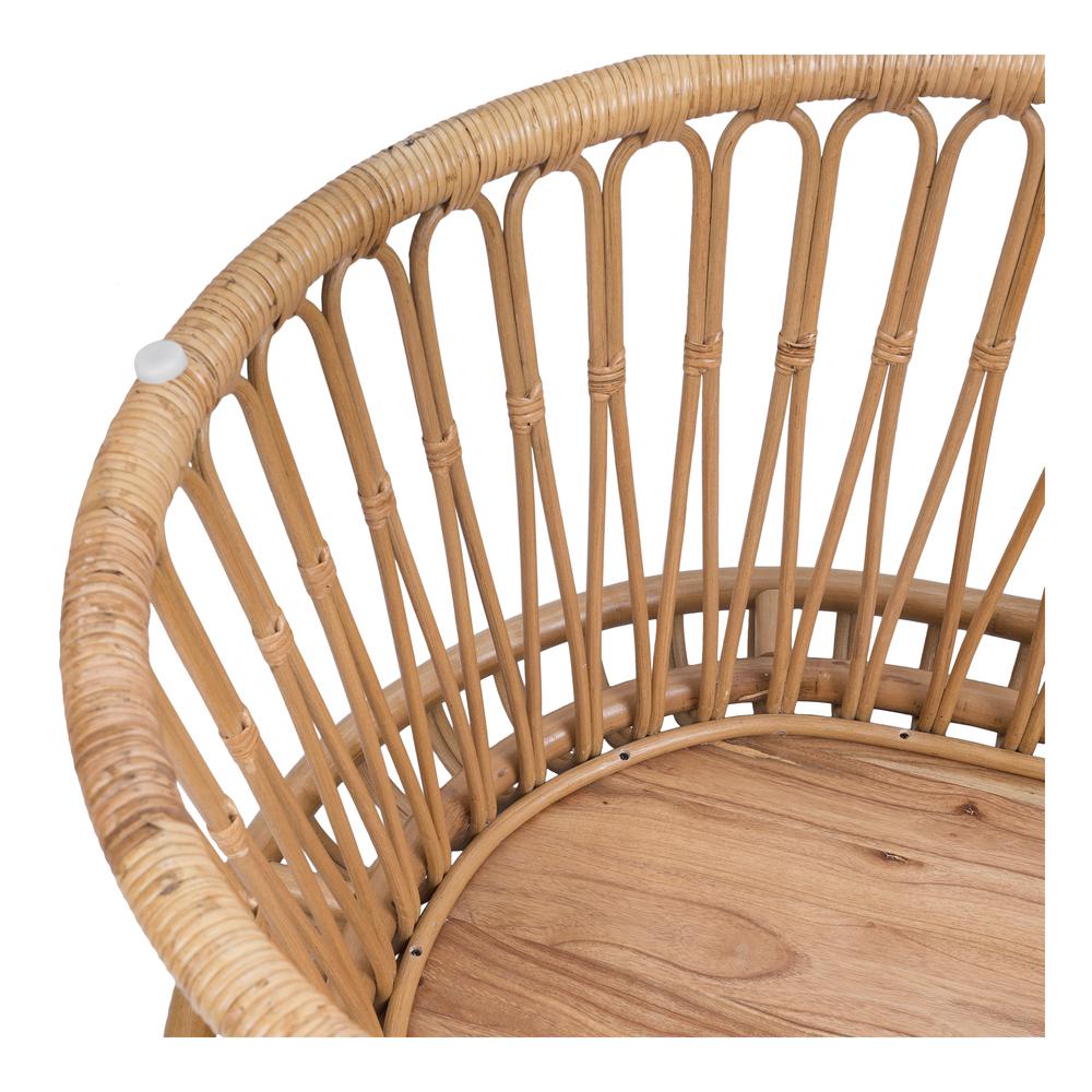 Galia Rattan Oval Coffee Table w/ Wood Top. Picture 5