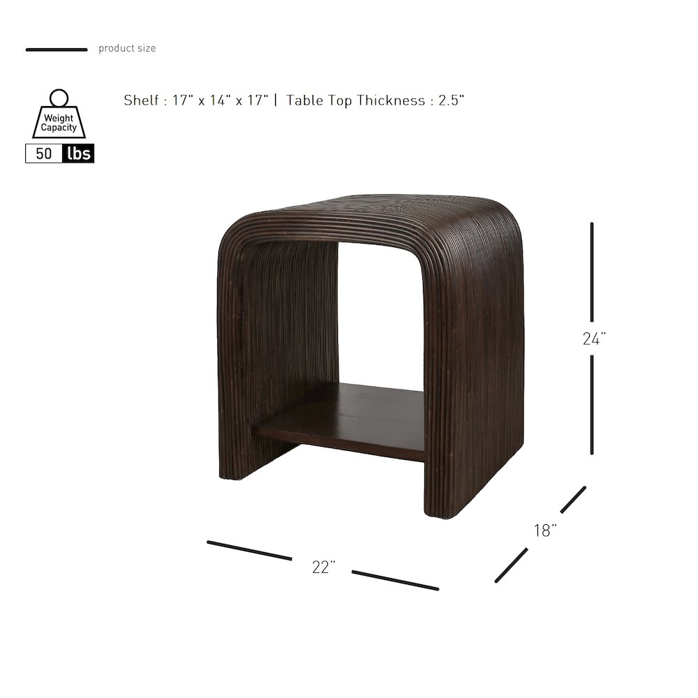 Kyran Rattan Side/End Table. Picture 7