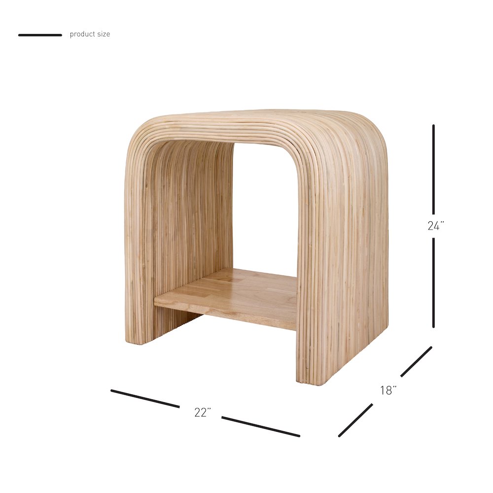 Kyran Rattan Side/End Table - Thumbnail 4