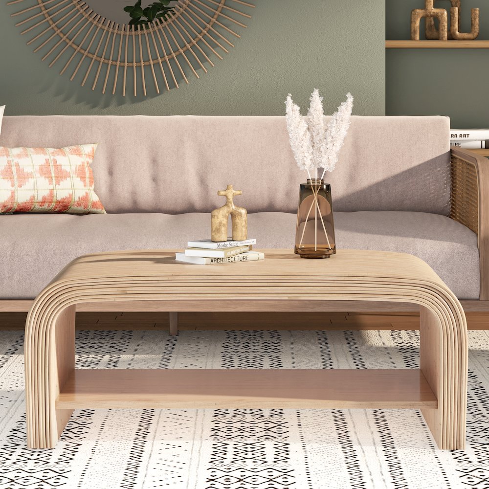 Kyran Rattan Coffee Table. Picture 5
