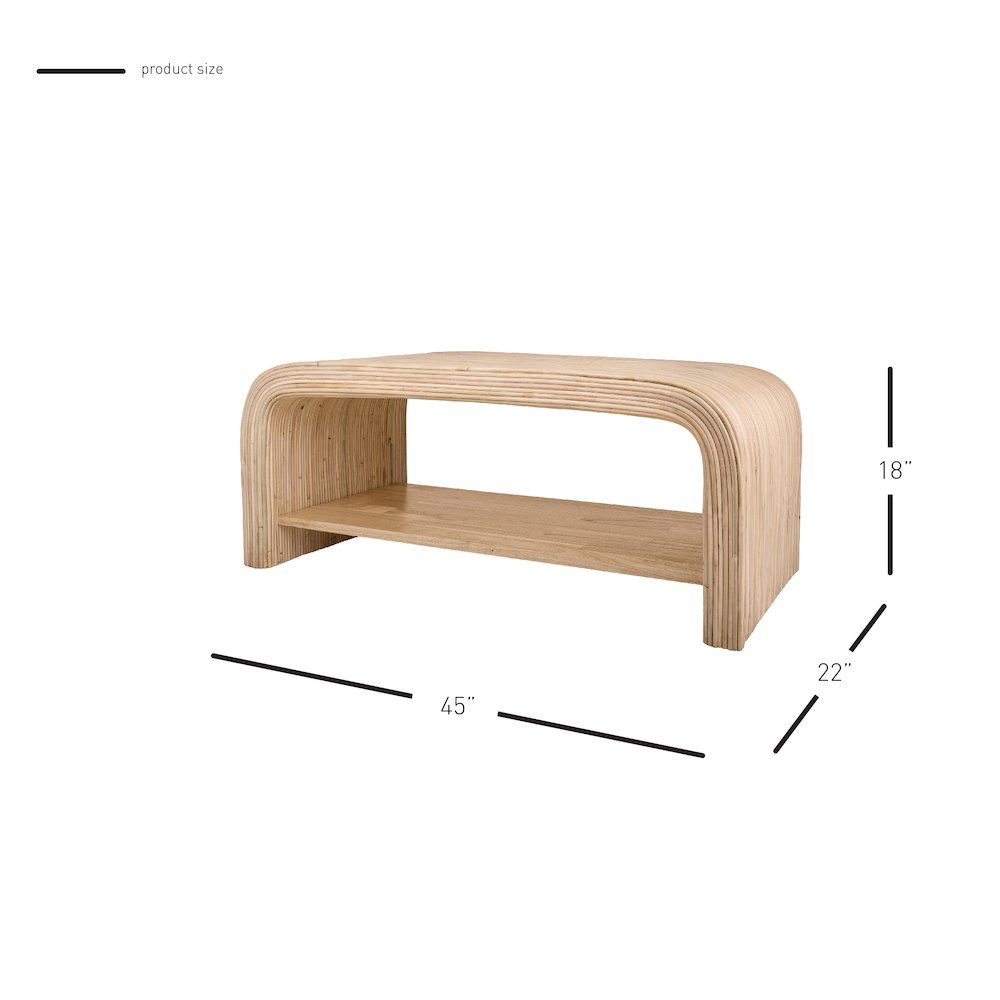 New Pacific Direct Kyran Rattan Coffee Table - Thumbnail 4