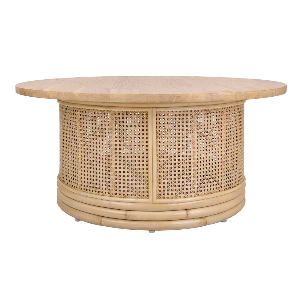 Brisa Rattan Coffee Table w/ Wood Top