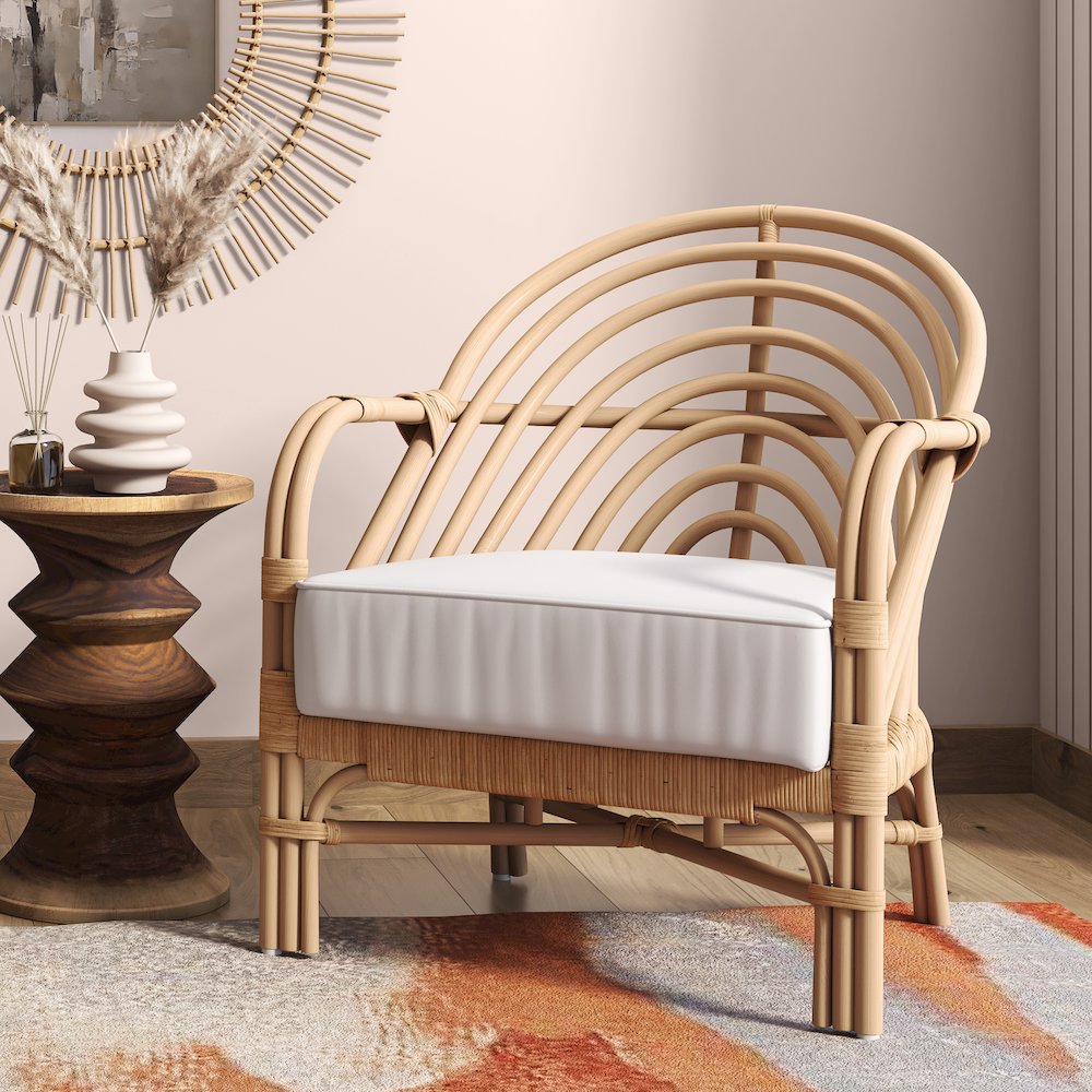 Lana Rattan Accent Arm Chair. Picture 8