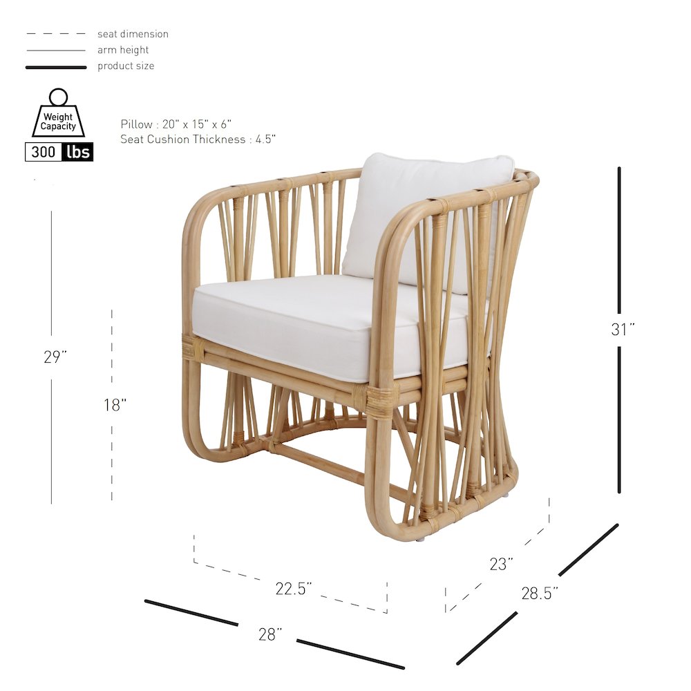 Shanaya Rattan Accent Arm Chair. Picture 9