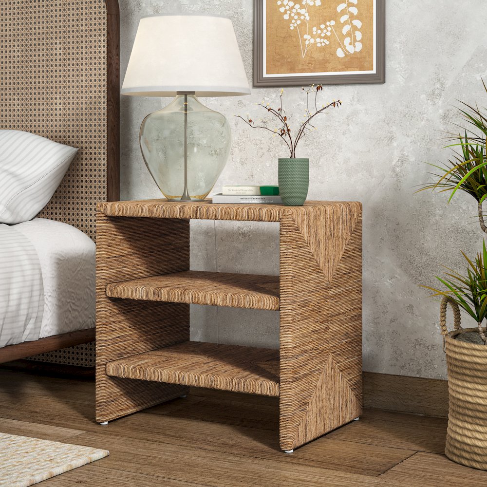 Kanza Abaca Nightstand/Side Table. Picture 7