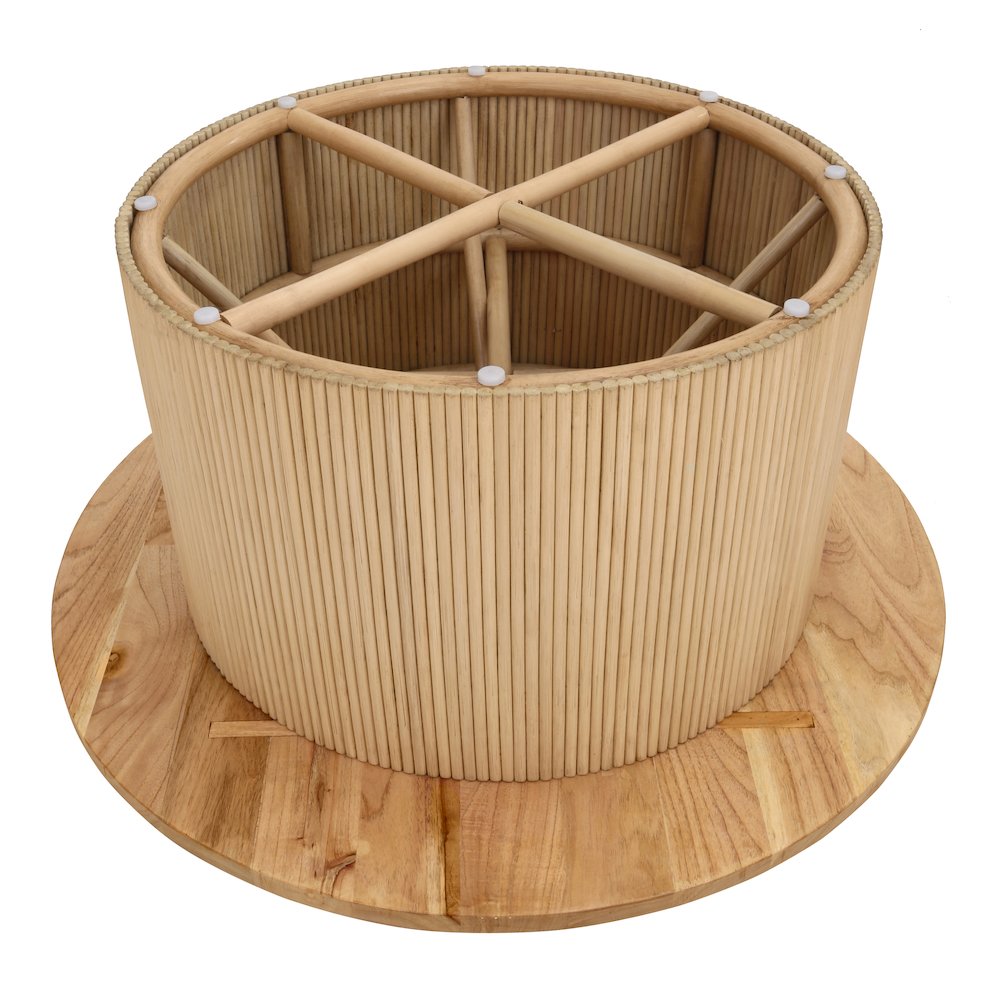 Kiefer Rattan Coffee Table w/ Wood Top. Picture 4