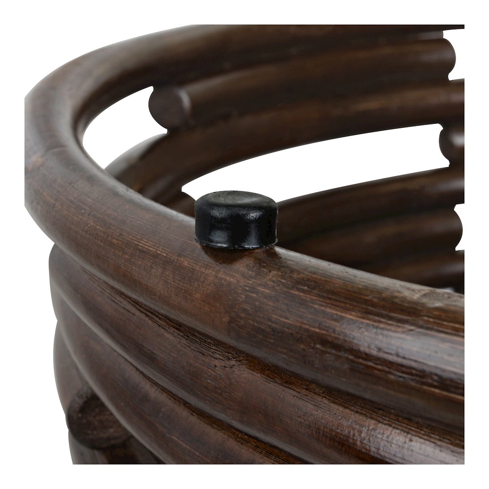 Zeke Rattan Side/End Table with Wood Top. Picture 3