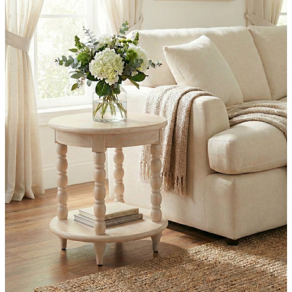 Ensley Accent Table - Weathered Sand. Picture 2