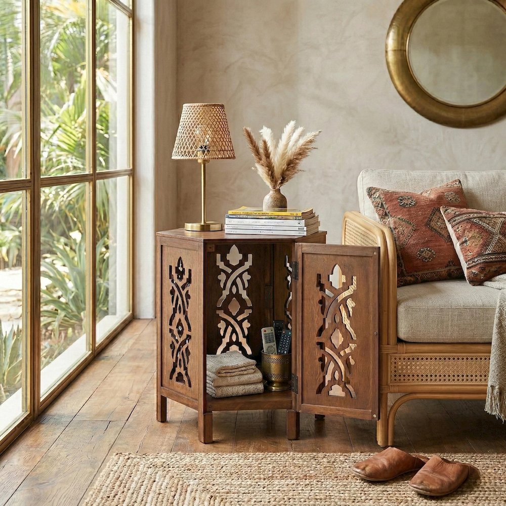 Seema Accent Table - Walnut. Picture 2